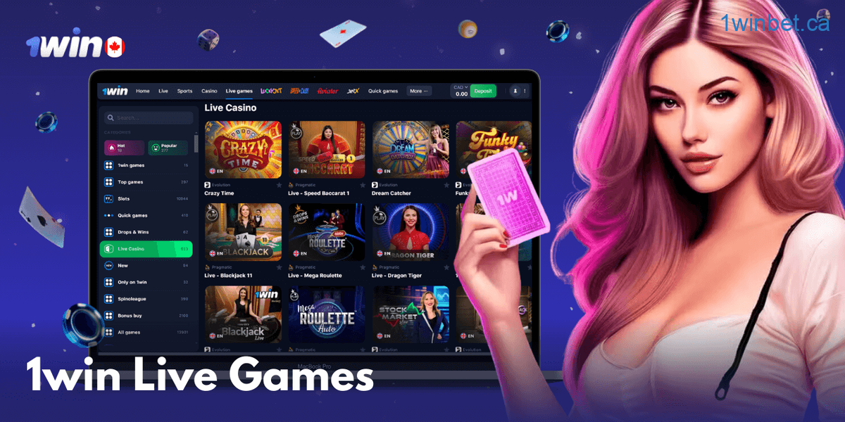 Explore over 650 live games including popular casino classics at 1win Live in Canada