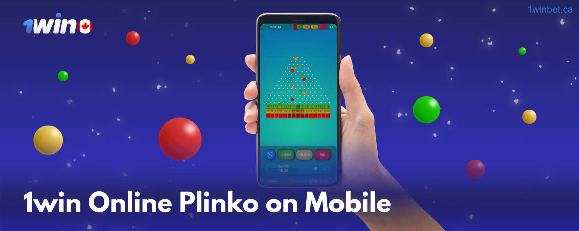 Users from Canada can play 1win Plinko on mobile devices via the app or browser, which provides a dynamic experience