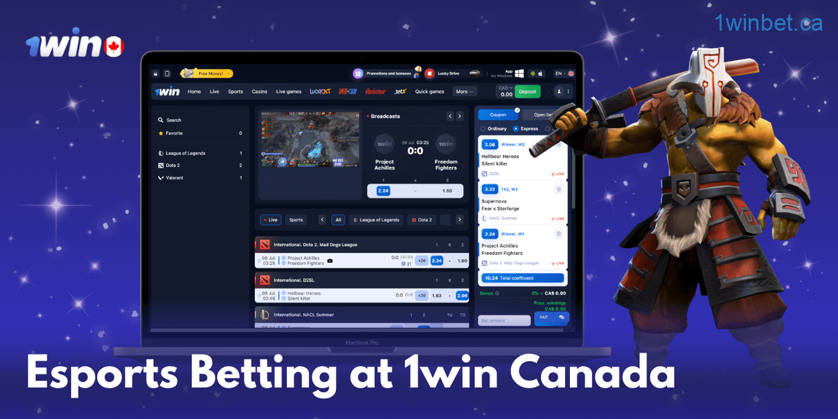 Explore cyber sports events like CSGO at 1win Canada with numerous daily matches and odds