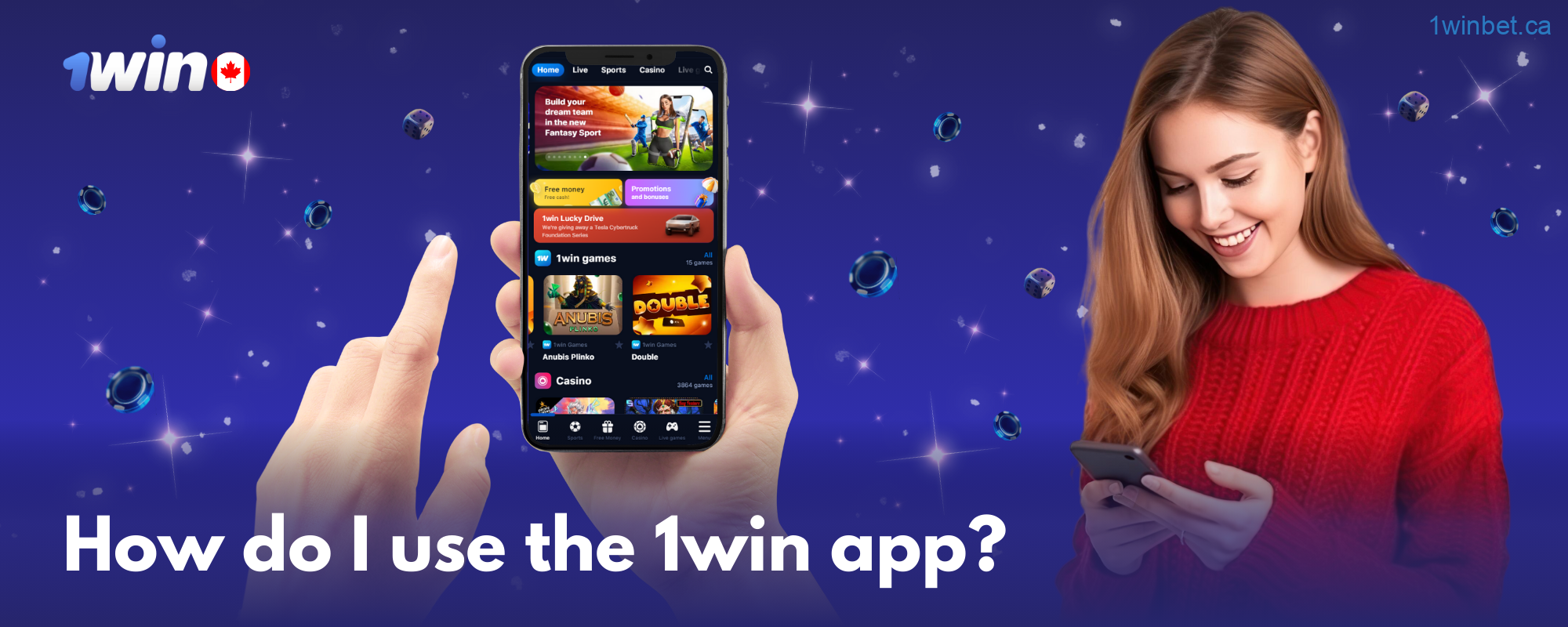 Use the 1win app in Canada to deposit, bet, and access casino games just like the website