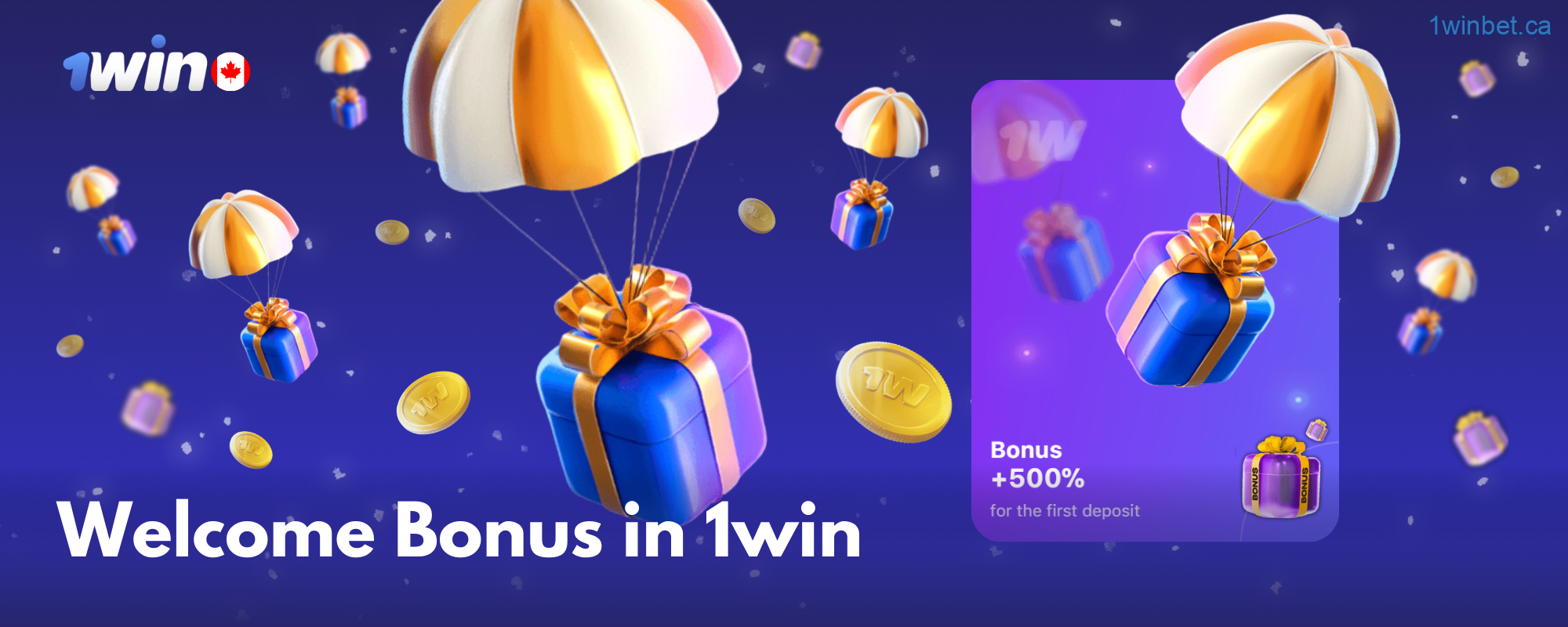 1win offers a welcome bonus of up to 3,000 Canadian dollars for new players from Canada, as well as daily cashback on slot losses of up to 20%