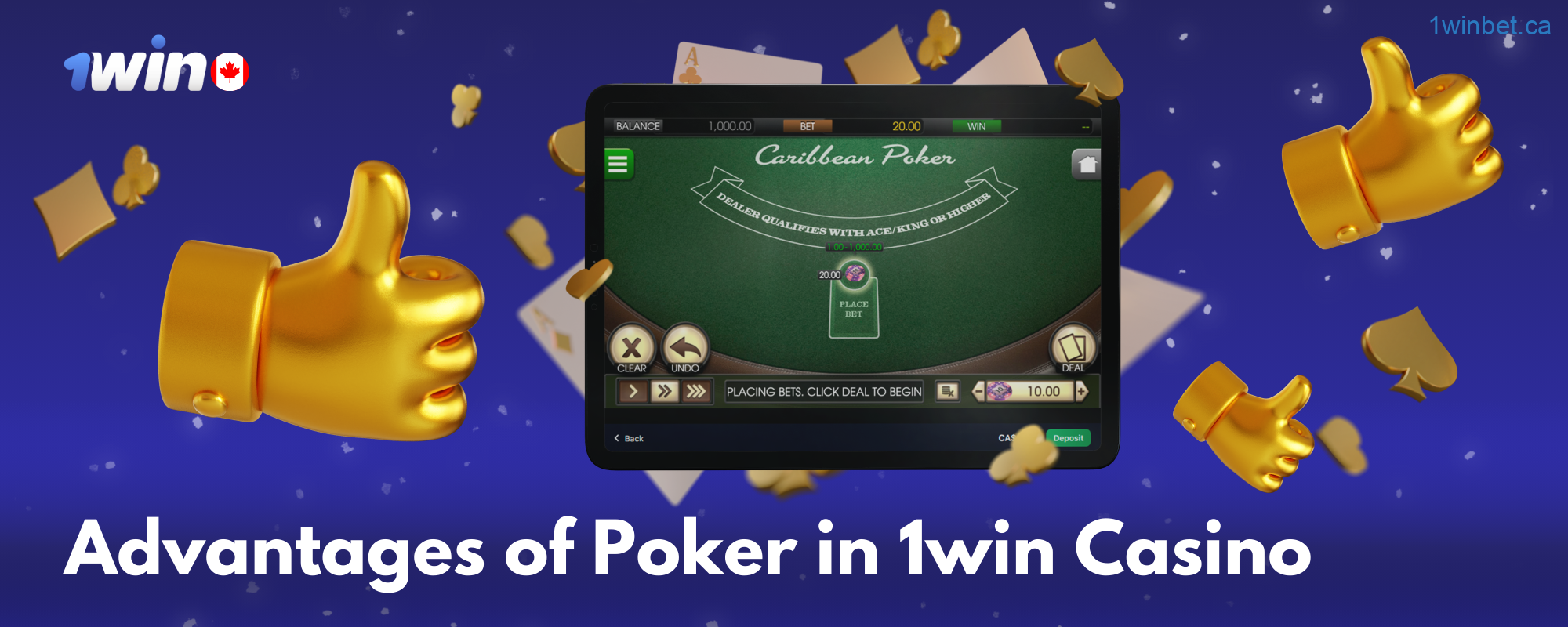 Top reasons to play Poker at 1win casino